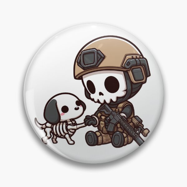 Item preview,  Cute skeleton in tactical gear with puppy designed and sold by Wxjtecki.