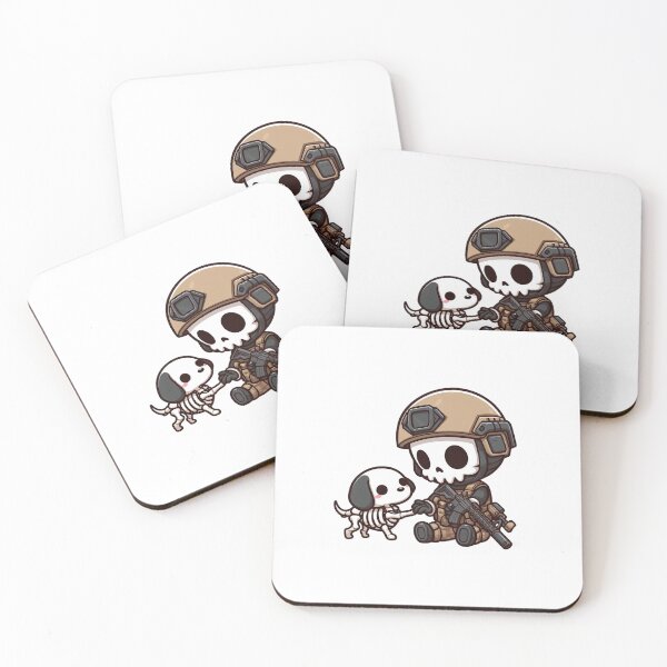 Item preview,  Cute skeleton in tactical gear with puppy designed and sold by Wxjtecki.