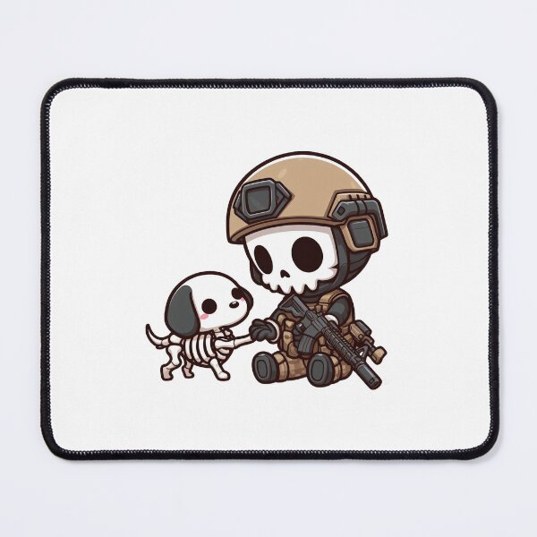 Item preview,  Cute skeleton in tactical gear with puppy designed and sold by Wxjtecki.