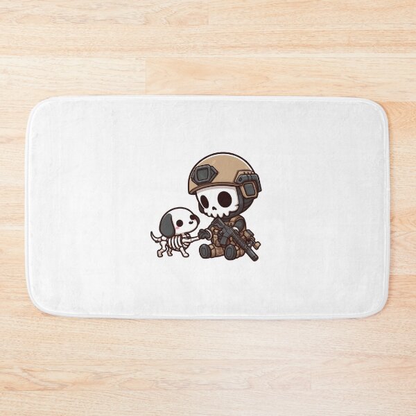 Item preview,  Cute skeleton in tactical gear with puppy designed and sold by Wxjtecki.