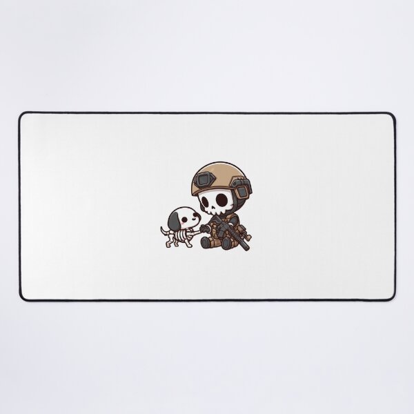 Item preview,  Cute skeleton in tactical gear with puppy designed and sold by Wxjtecki.
