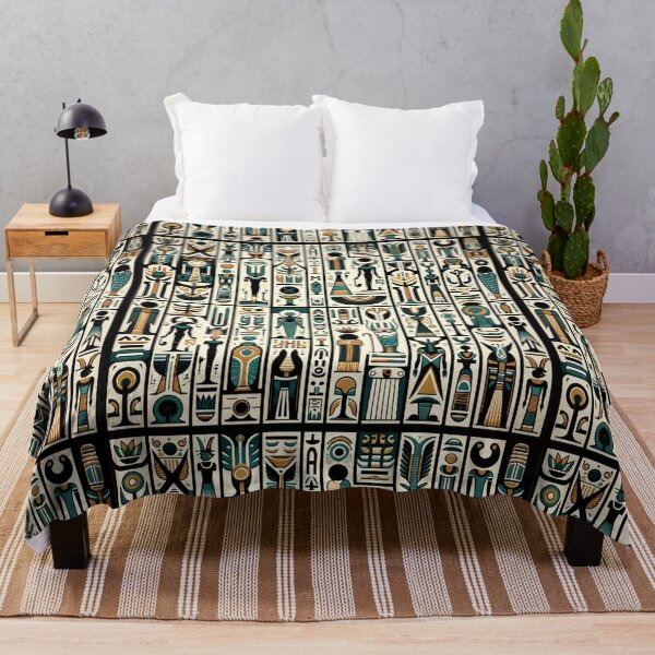 Item preview, Modern Stylized Hieroglyphic Pattern designed and sold by Alphaproject.