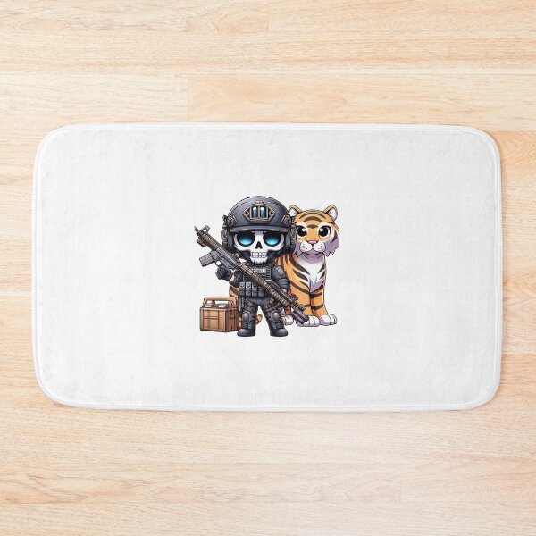 Item preview, Cute skeleton in tactical gear with tiger designed and sold by Wxjtecki.
