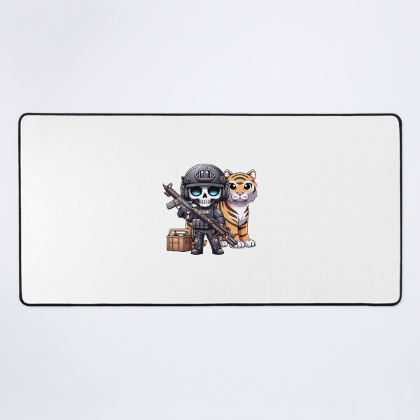 Item preview, Cute skeleton in tactical gear with tiger designed and sold by Wxjtecki.
