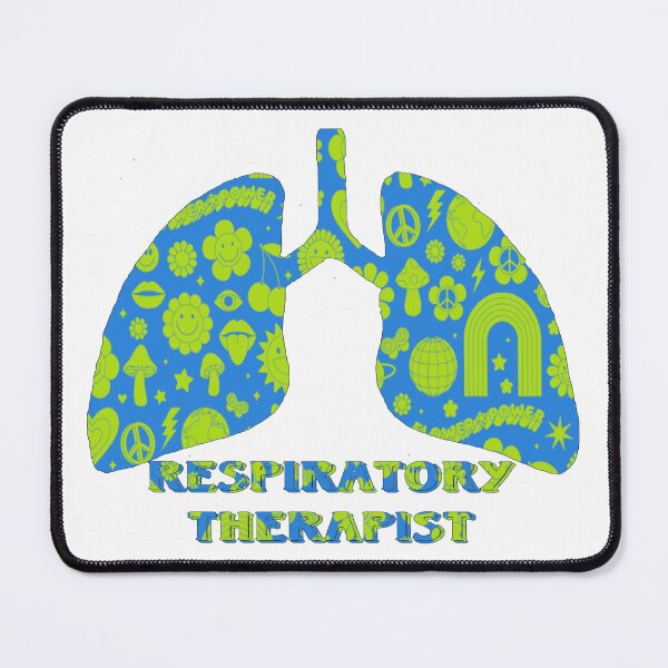 Item preview, Blue yellow flower power Respiratory Therapist designed and sold by natnat7w.