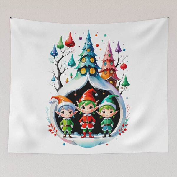Item preview, Jingle Elves: Adorable Yuletide Mischief Unleashed designed and sold by Art3dLabs.