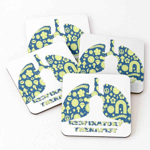 Item preview, Dark Blue yellow flower power Respiratory Therapist designed and sold by natnat7w.