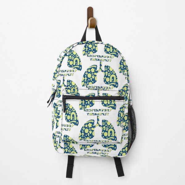 Item preview, Dark Blue yellow flower power Respiratory Therapist designed and sold by natnat7w.