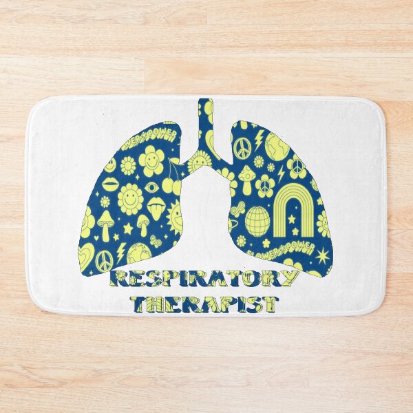 Item preview, Dark Blue yellow flower power Respiratory Therapist designed and sold by natnat7w.