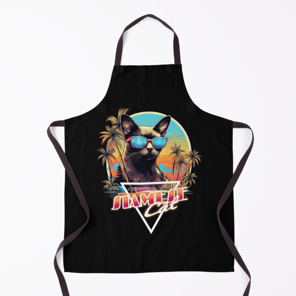 Item preview, Retro Wave Siamese Cat Miami Design designed and sold by RedDesignSyc.
