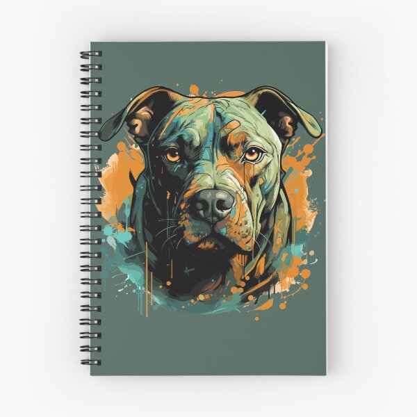 Item preview, Pit Bull dog colorful watercolor designed and sold by Hisirdoux.