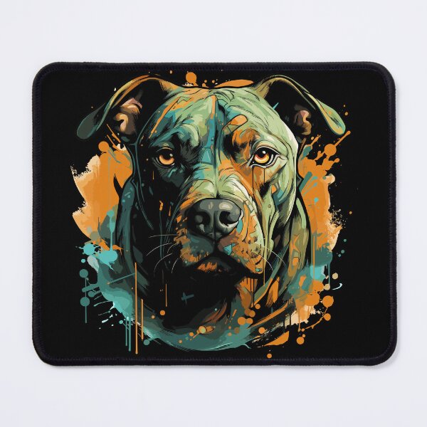 Item preview, Pit Bull dog colorful watercolor designed and sold by Hisirdoux.