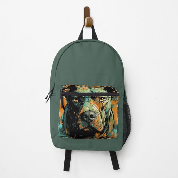 Item preview, Pit Bull dog colorful watercolor designed and sold by Hisirdoux.