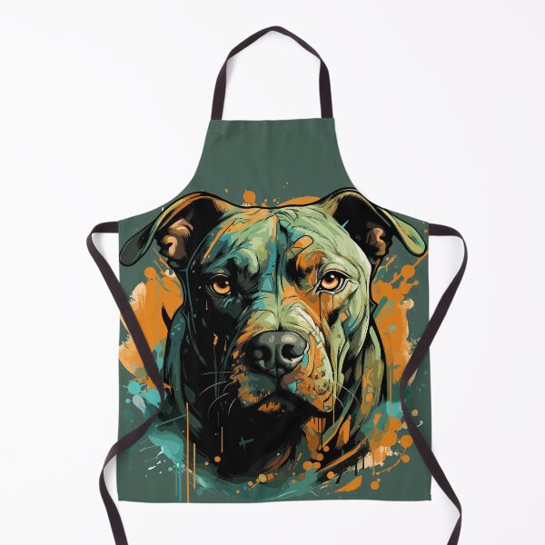 Item preview, Pit Bull dog colorful watercolor designed and sold by Hisirdoux.