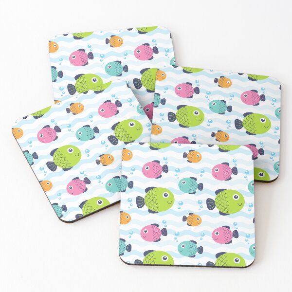 Item preview, Bubbly Fish Parade - Cheerful Aquatic Kids' Pattern designed and sold by RuyaFab.