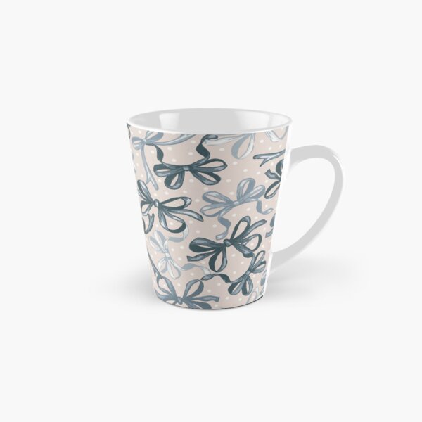 Blue ribbon bows pattern Tall Mug