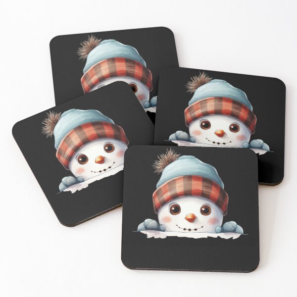 Item preview, Cheerful Snowman Peeking designed and sold by DigitalByEb.