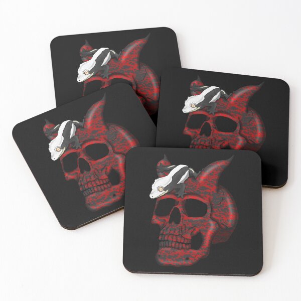 Item preview, Axanthic Lilly White Crested Gecko Demon Skull designed and sold by HauntedHerps.