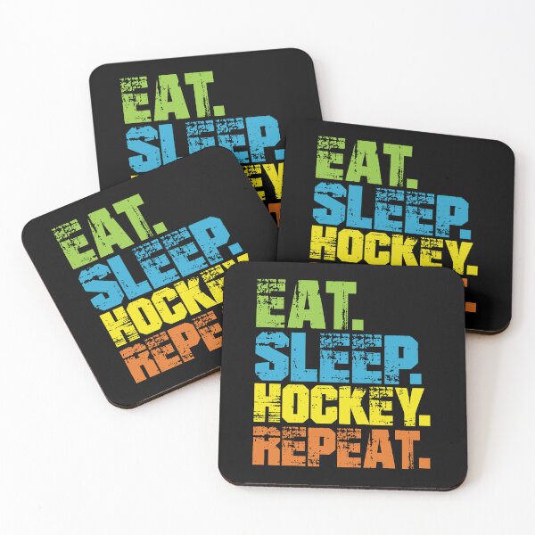 Item preview, Funny Vintage And Retro Eat Sleep Hockey Repeat Quote designed and sold by ArabCorner.
