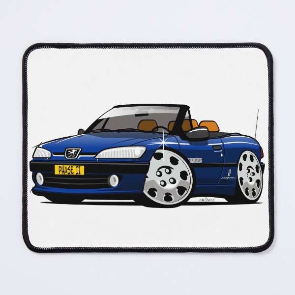 Item preview, Peugeot 306 Cabriolet caricature blue designed and sold by car2oonz.