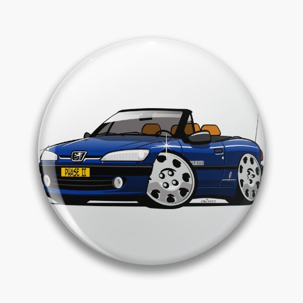 Artikelvorschau, Peugeot 306 Cabriolet Karikatur blau entworfen und verkauft von car2oonz.