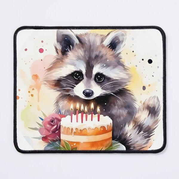 Item preview, Happy Birthday Raccoon designed and sold by AngelinaBezm.