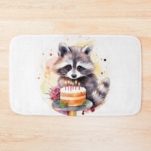 Item preview, Happy Birthday Raccoon designed and sold by AngelinaBezm.