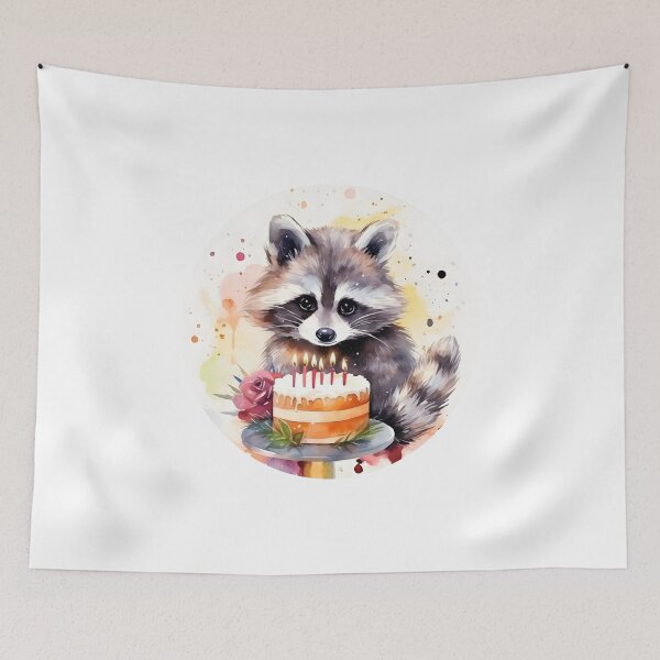 Item preview, Happy Birthday Raccoon designed and sold by Anbe_design.
