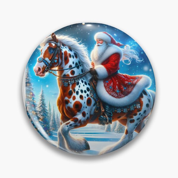 Item preview, Santa on Appaloosa Leopard Horse designed and sold by DesignMT.