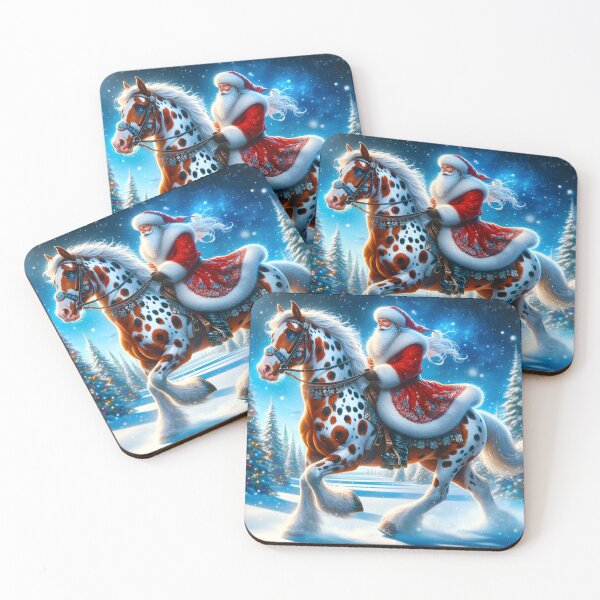 Item preview, Santa on Appaloosa Leopard Horse designed and sold by DesignMT.