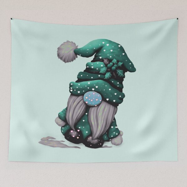 Item preview, Cute Green Santa Christmas Gnome designed and sold by ShreecreatE.
