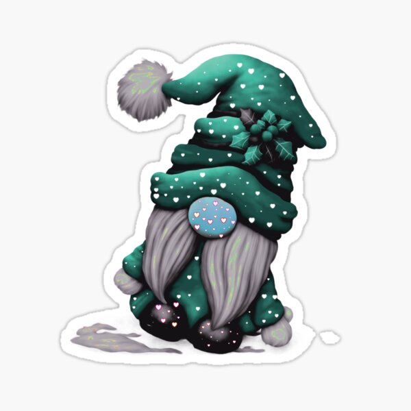 Item preview, Cute Green Santa Christmas Gnome designed and sold by ShreecreatE.