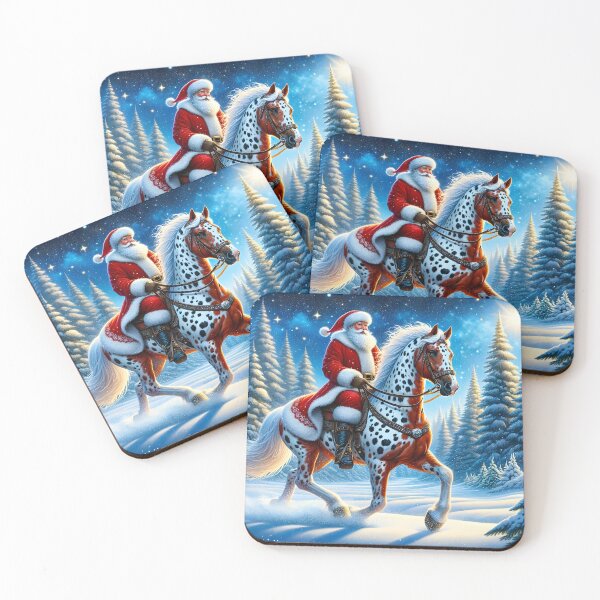 Item preview, Santa on Appaloosa Leopard Horse designed and sold by DesignMT.