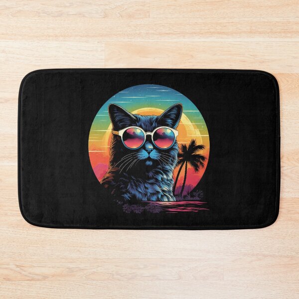 Item preview, Retro Wave Cymric Cat Miami Design designed and sold by RedDesignSyc.
