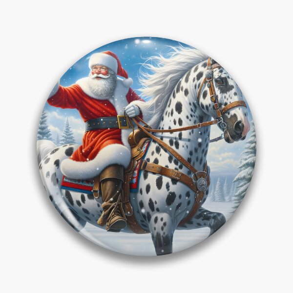 Item preview, Santa on Appaloosa Leopard Horse designed and sold by DesignMT.