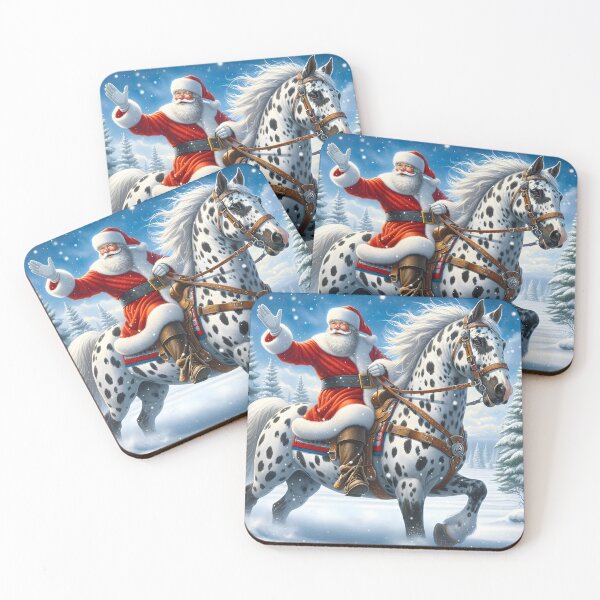 Item preview, Santa on Appaloosa Leopard Horse designed and sold by DesignMT.