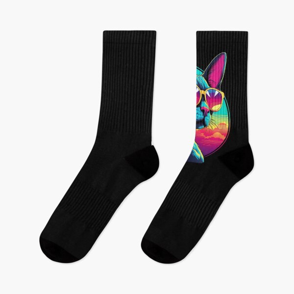 Artikelvorschau, Retro Wave Cornish Rex Cat Design entworfen und verkauft von RedDesignSyc.