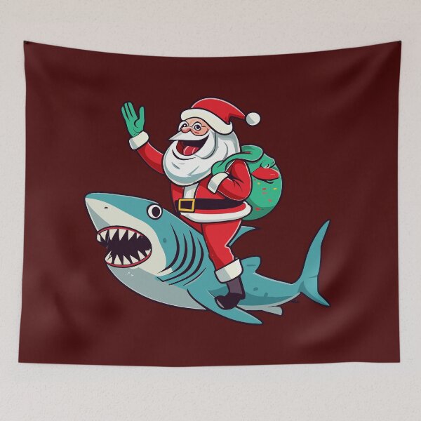 Item preview, Santa Claus on shark designed and sold by jkrphoto.
