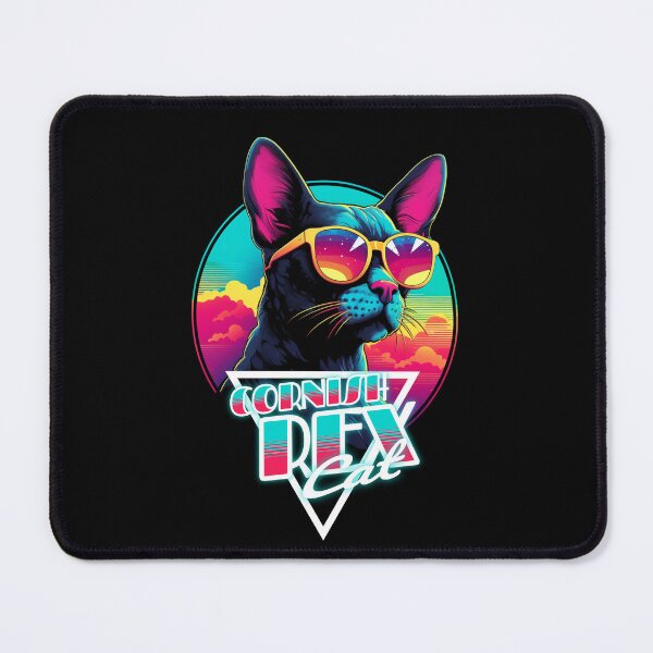 Item preview, Retro Wave Cornish Rex Cat Miami Design designed and sold by RedDesignSyc.