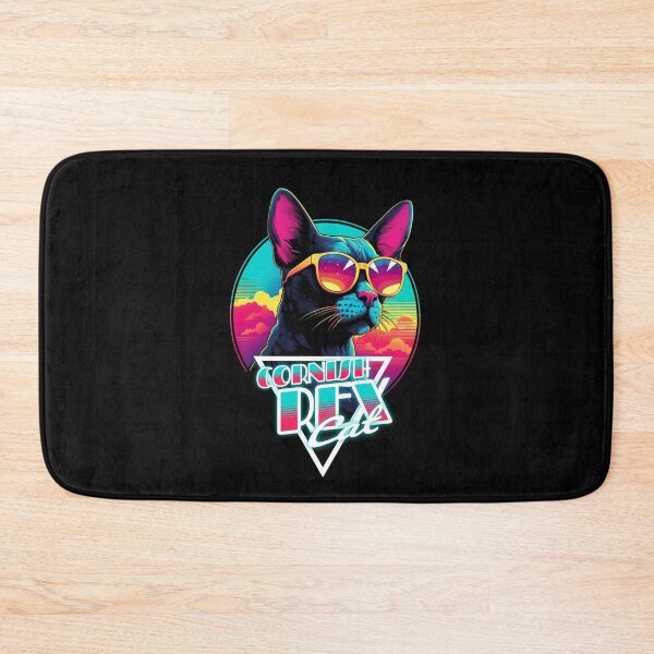 Item preview, Retro Wave Cornish Rex Cat Miami Design designed and sold by RedDesignSyc.