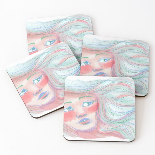 Item preview, girl with colorful  designed and sold by Lohane-M.