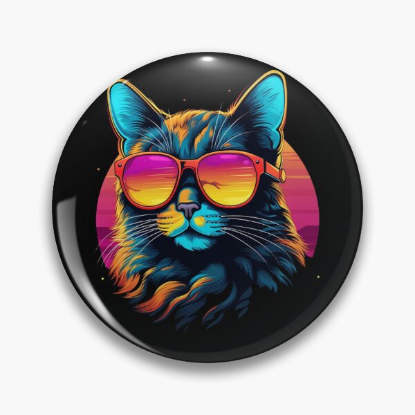 Item preview, Retro Wave Chausie Cat Miami Design designed and sold by RedDesignSyc.