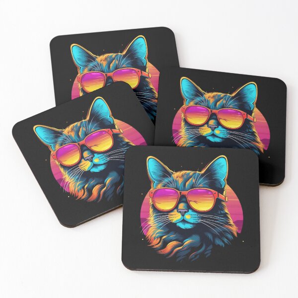Artikelvorschau, Retro Wave Chausie Cat Miami Design entworfen und verkauft von RedDesignSyc.