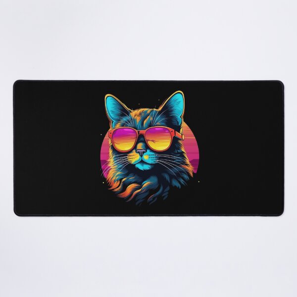 Item preview, Retro Wave Chausie Cat Miami Design designed and sold by RedDesignSyc.