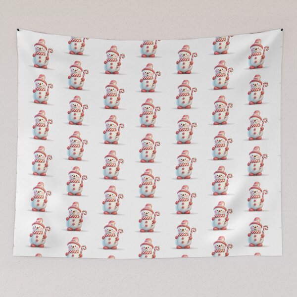 Item preview, Frosty's Flurry of Cuteness: Embrace Winter Whimsy with Our Adorable Snowman Pattern! designed and sold by Ignorant-Artist.