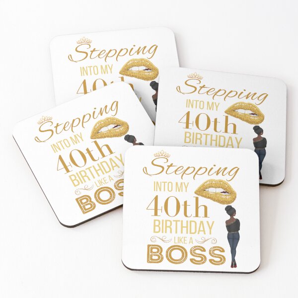 Item preview, Gold Crown Stepping Into My 40th Birthday Like A Boss Birthday designed and sold by Run to Creations.