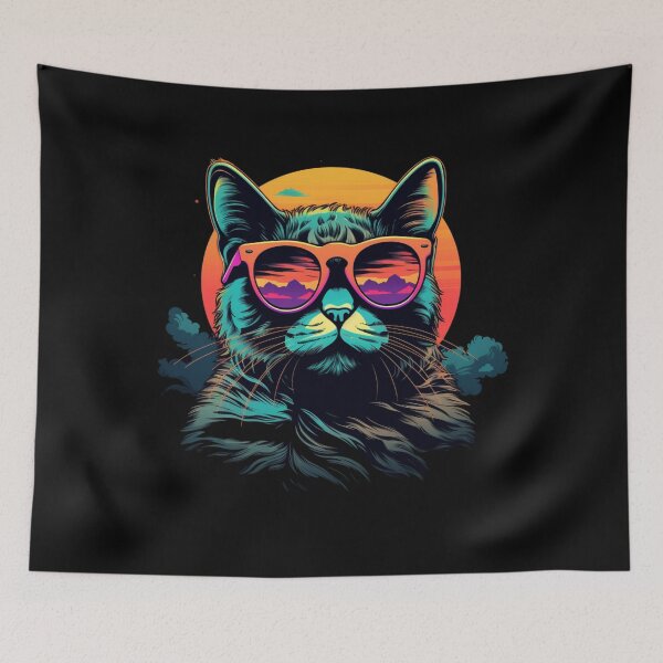 Item preview, Wave Chartreux Cat Miami Design designed and sold by RedDesignSyc.