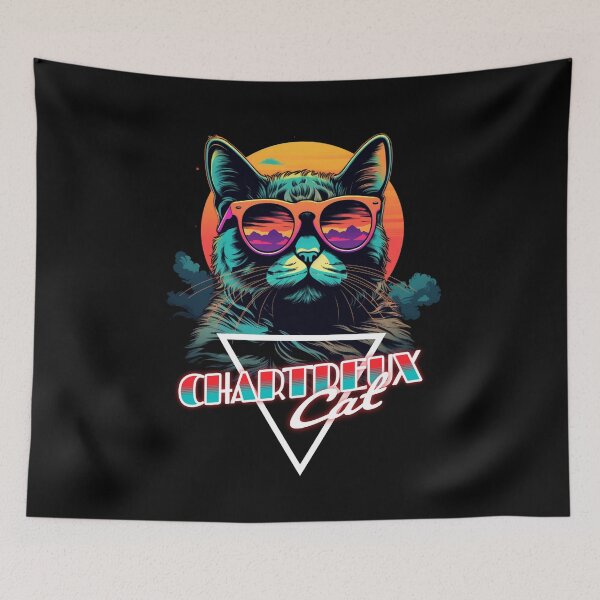 Item preview, Wave Chartreux Cat Design designed and sold by RedDesignSyc.