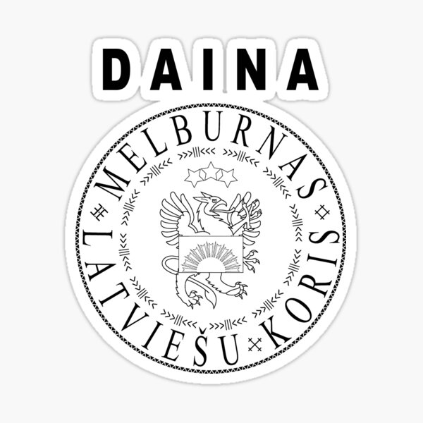 Daina | unofficial | rock'n'roll | black text Sticker