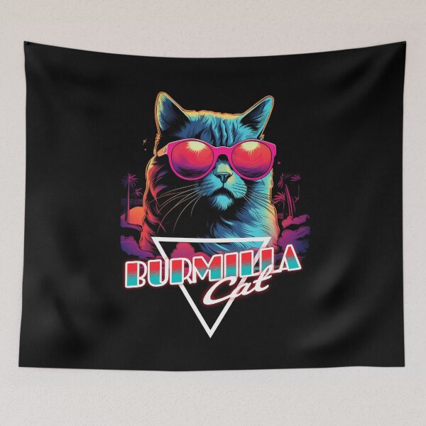 Item preview, Wave Burmilla Cat Miami Design designed and sold by RedDesignSyc.